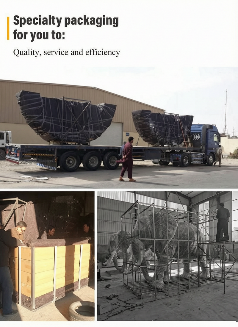 stainless steel sculpture safe package