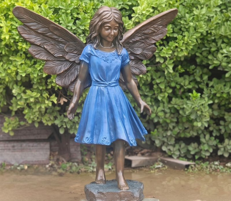 cherub bronze statue