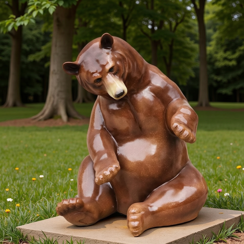 Childlike Joy Bronze Abstract Bear Sculpture BAN-407