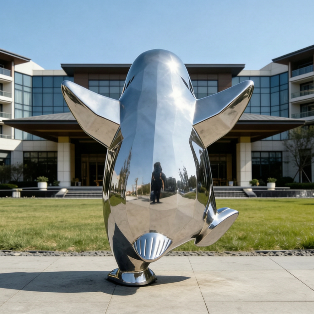 Details of the penguin sculpture