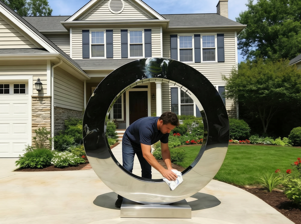 clean mirror sculpture