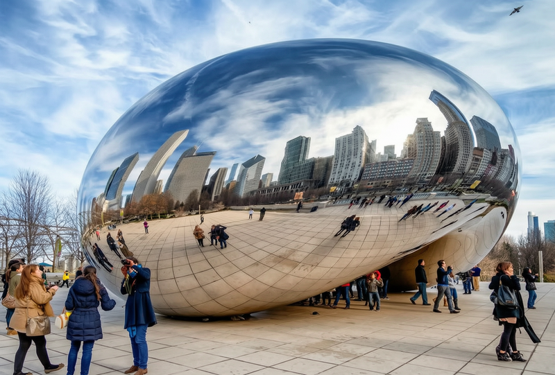 famous Cloud Gate