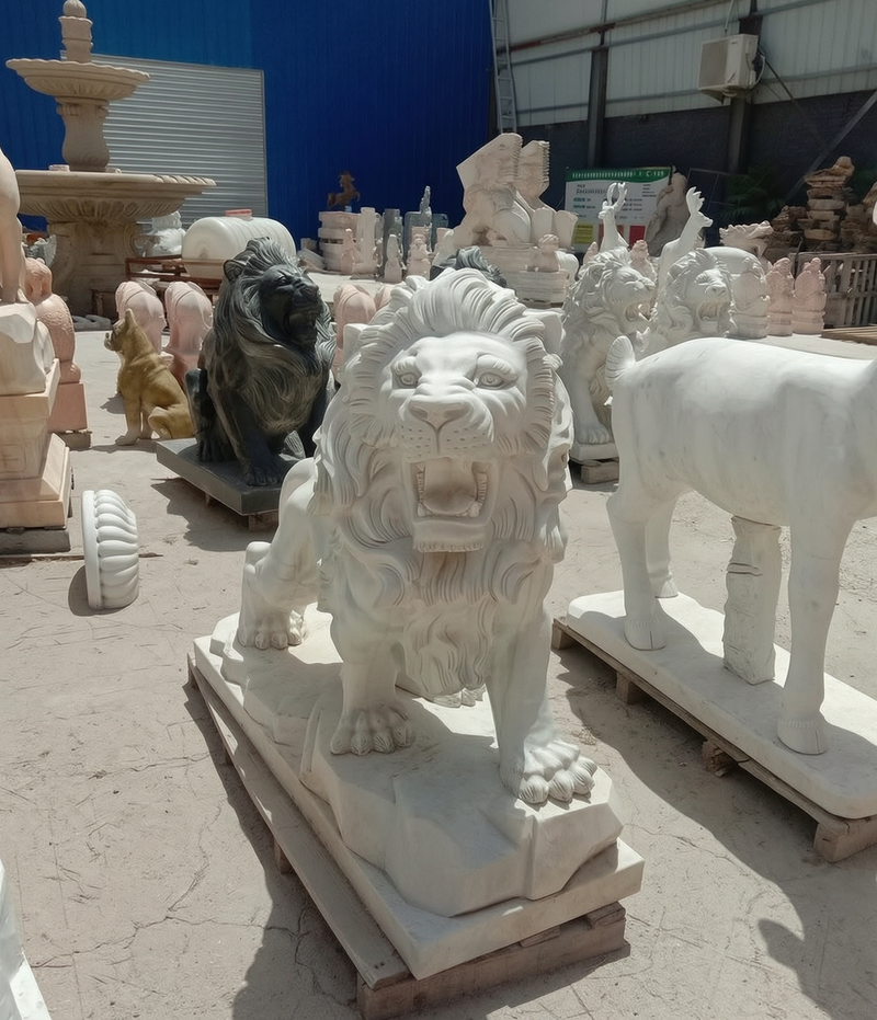 marble lion statue