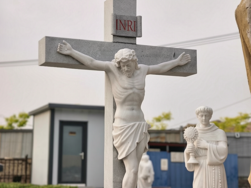 Crucifixes with Jesus Statue details