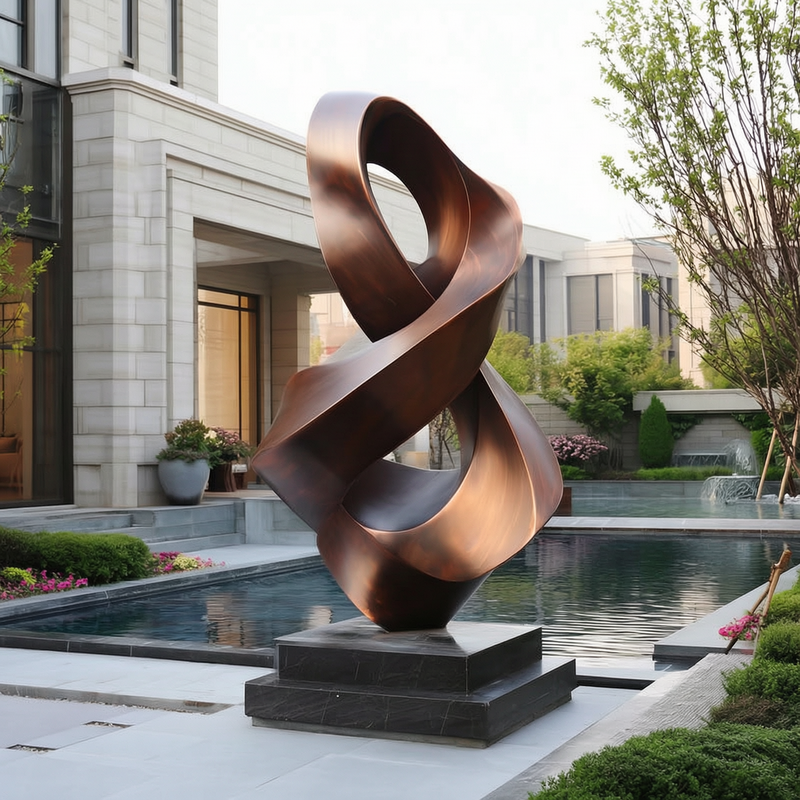 metal abstract yard sculpture