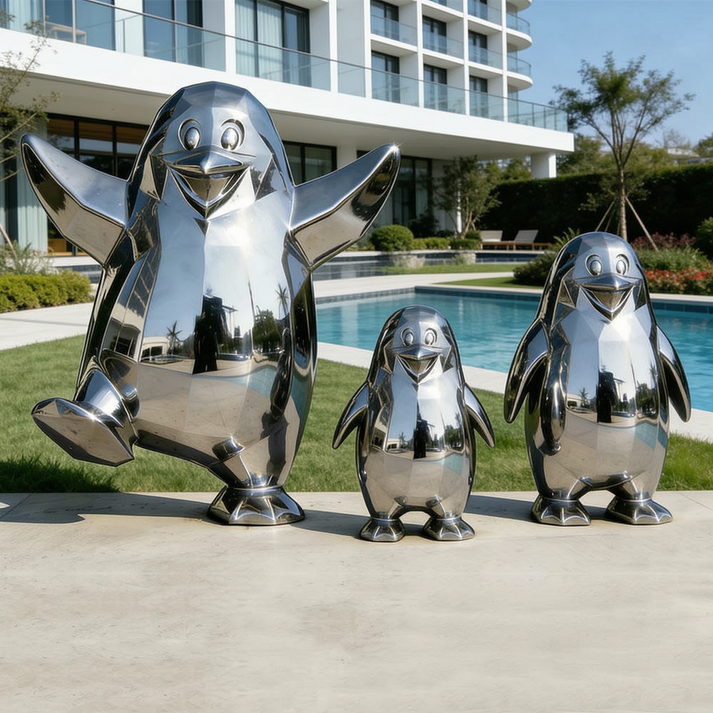 Large Penguin Metal Sculpture SSD-130