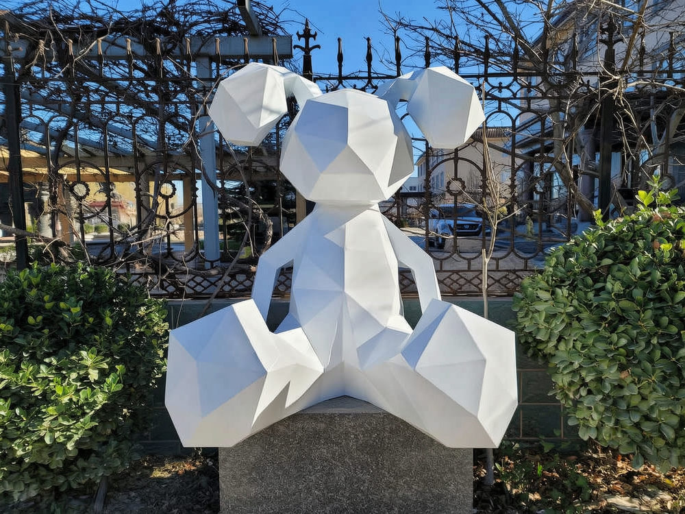 stainless steel rabbit sculpture