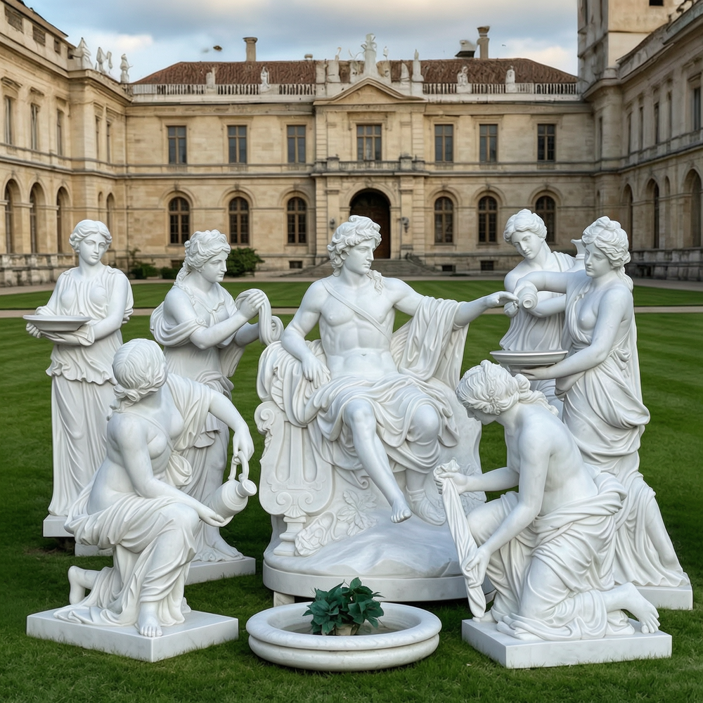 Outdoor Apollo Attended by the Nymphs Statues