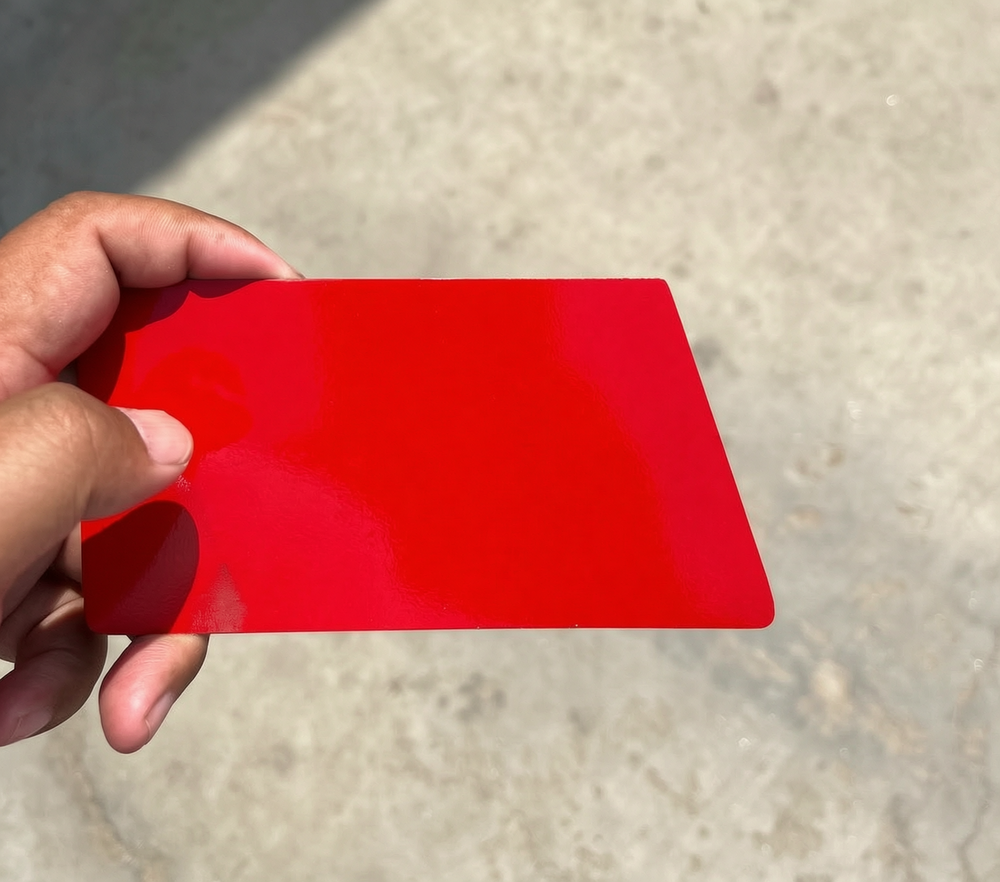 red paint for confirmation