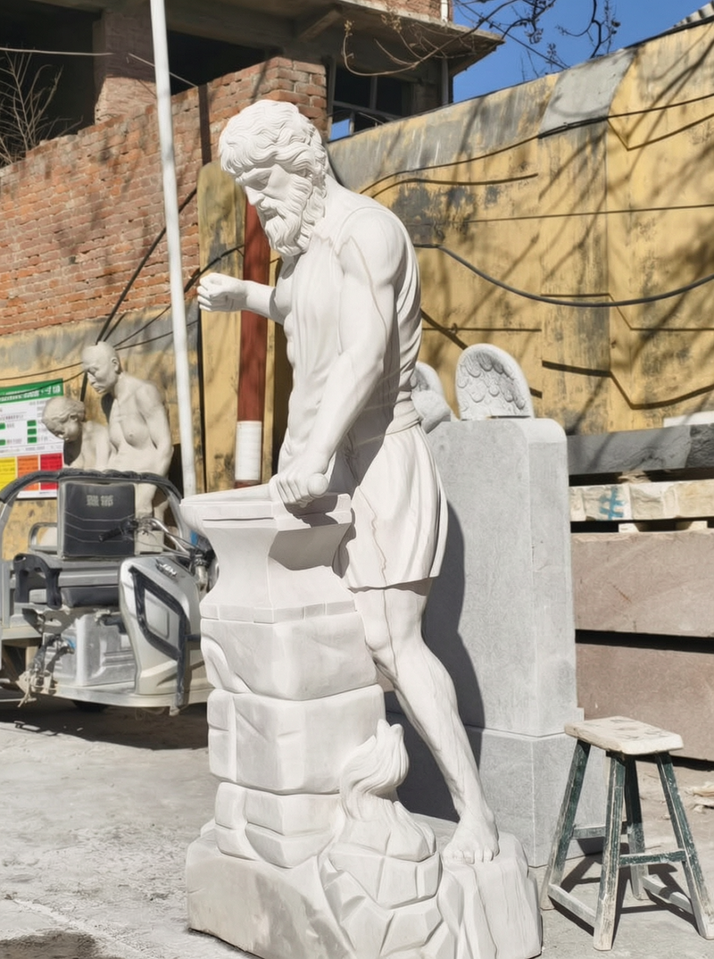 Greek Marble Hephaestus statue