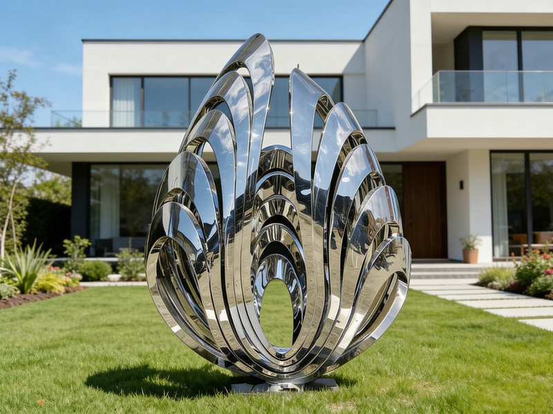 Silver Stainless Steel Sculpture
