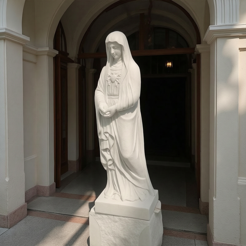 Outdoor Life Size Immaculate Heart of Mary Statue