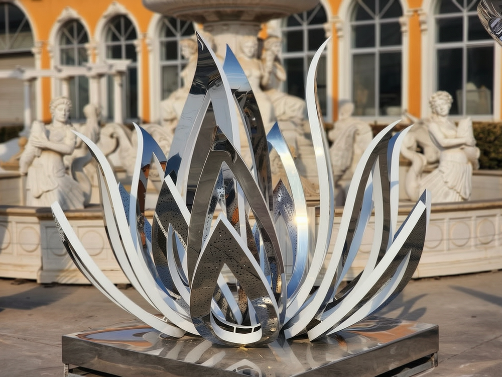 our popular modern lotus flower sculpture